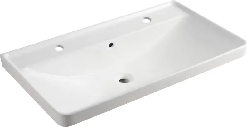 Mereo, Mereo Siena, kúpeľňová skrinka s keramickým umývadlom 101 cm, biela lesk, MER-CN4122