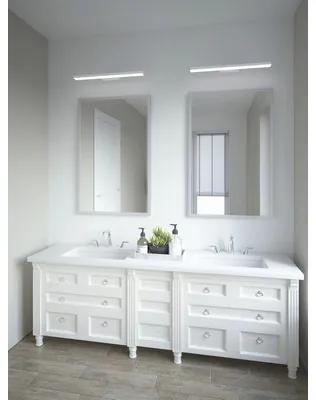 Zrkadlo do kúpeľne 65x60 cm strieborné