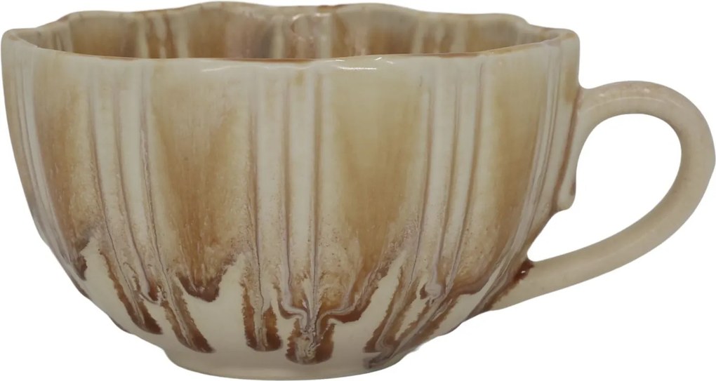 Porcelánová šálka so stekajúcou glazúrou New Bone China Latte – Ø 11*6,5 cm