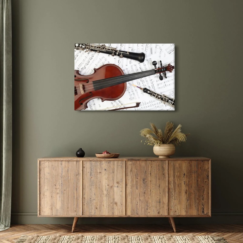 Obraz - Hudobné nástroje (90x60 cm)