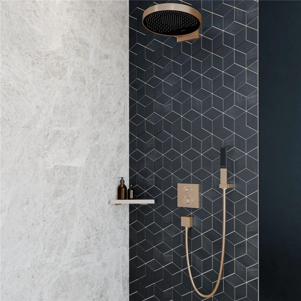 HANSGROHE Rainfinity horná sprcha 1jet s nástenným pripojením, priemer 360 mm, kartáčovaný bronz, 26230140