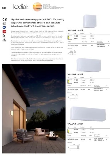 Redo 90329 - LED vonkajšie svietidlo KODIAK LED/12W/230V 4000K 30 cm IP65 biele