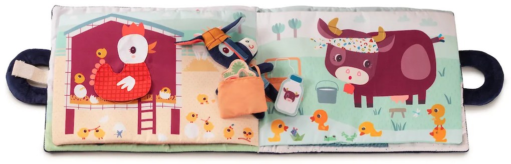 Lilliputiens - textilná knižka - Oslík Ignác na farme