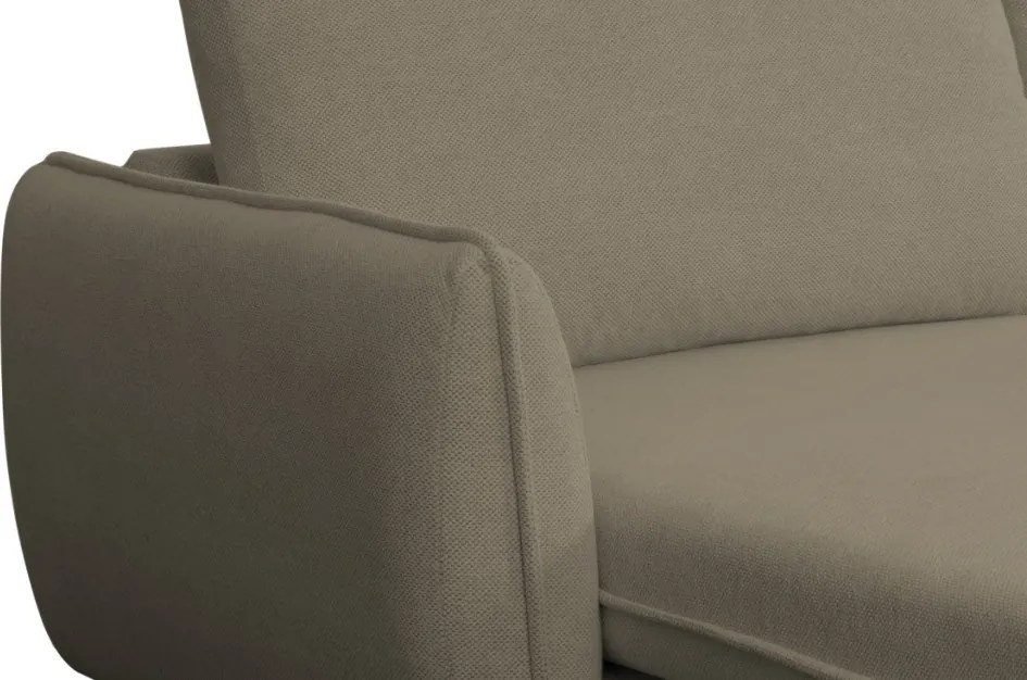 Rohová sedačka Salma,svetlo hnedá látka, univerzálna pravá/ľavá