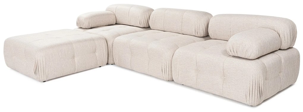 Doblo 3-sedačka s taštičkou ( L1-O1-1R-Pouffe) - svetlohnedá