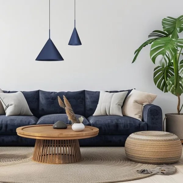 Luster na lanku CAPITAL 1xGX53/15W/230V pr. 32 cm modrý