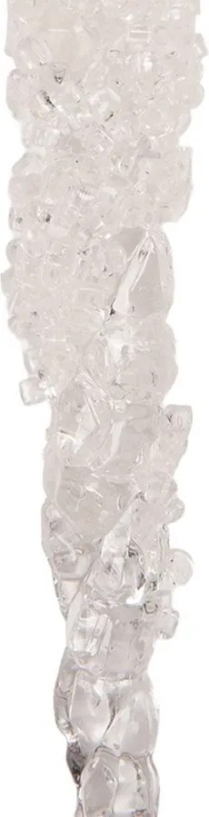 Vianočná závesná dekorácia cencúľ s kamienkami - 3*3*22 cm