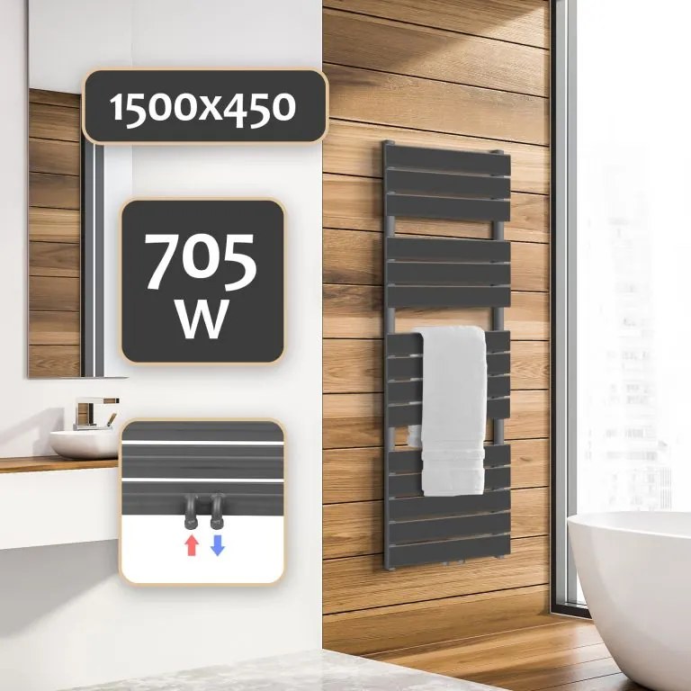 Aquamarin vertikálny kúpeľňový radiátor JG80526