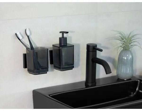 WENKO 71443800 - Pohárik VACUUM-LOC QUADRO ED 7,5x10 cm čierny