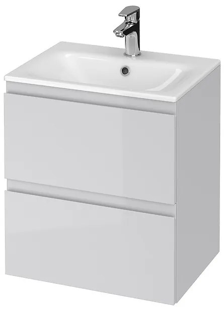 Cersanit - SET skrinka + umývadlo, šedý lesk, Moduo Slim 50, S801-228-DSM