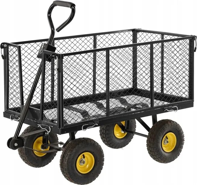 CH Čierny záhradný vozík s odnímateľnými bočnicami Loca XL - 200l