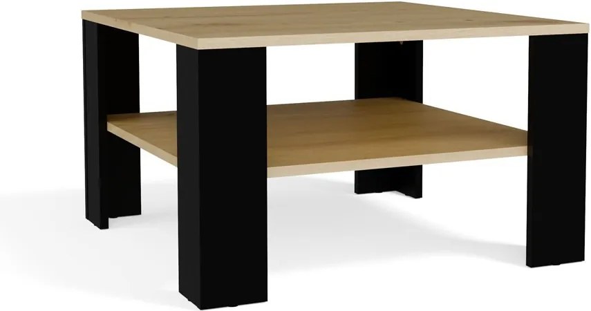 Konferenčný stolík Lawa Square 68 cm dub artisan/čierny