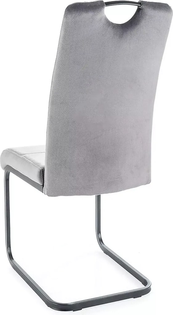 SI Stolička Axo Velvet sivý