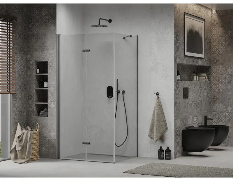 Mexen Lima sprchovací kút 80x70 cm, priehľadná, čierna, 856-080-070-70-00
