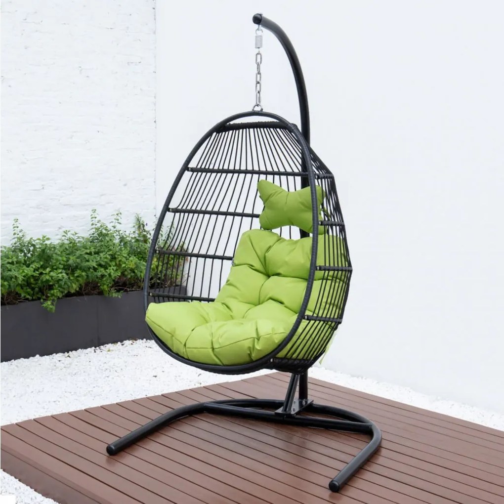PROXIMA.store - Šnúrkové záhradné hojdacie kreslo GARDEN FARBA: červená