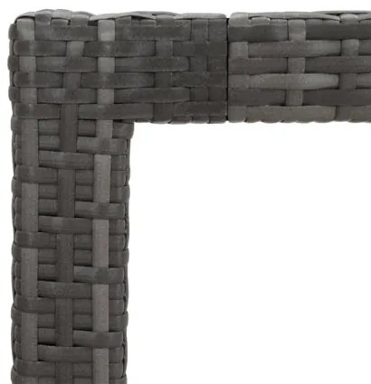 vidaXL Záhradný stôl čierny 250x100x75 cm polyratan-