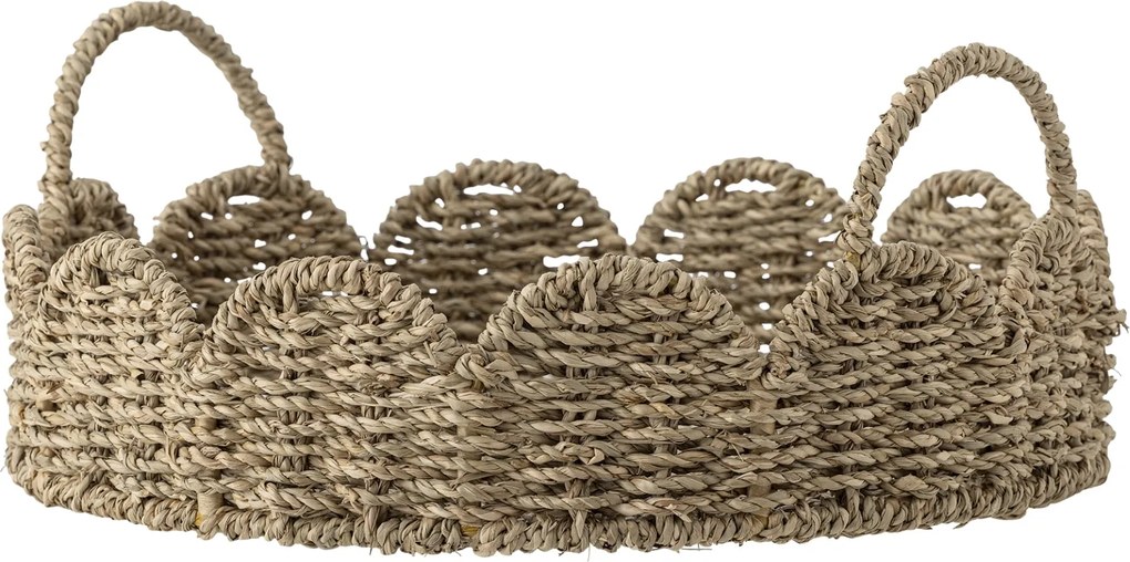 Bloomingville Servírovací podnos Brea Nature Seagrass Ø 35 cm