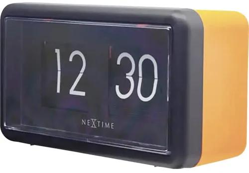 Preklápacie hodiny NeXtime 10x18 cm oranžovo-čierne