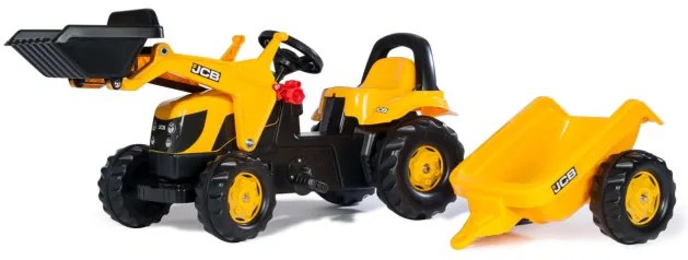 Šlapací traktor JCB s lyžicou a prívesom Rolly Toys 023837