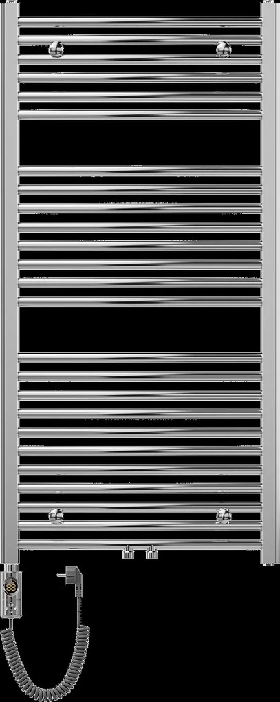 Mexen Ares, elektrické vykurovacie teleso 1200x600 mm + vykurovacia tyč 600 W, chrómová, W102-1200-600-2600-01