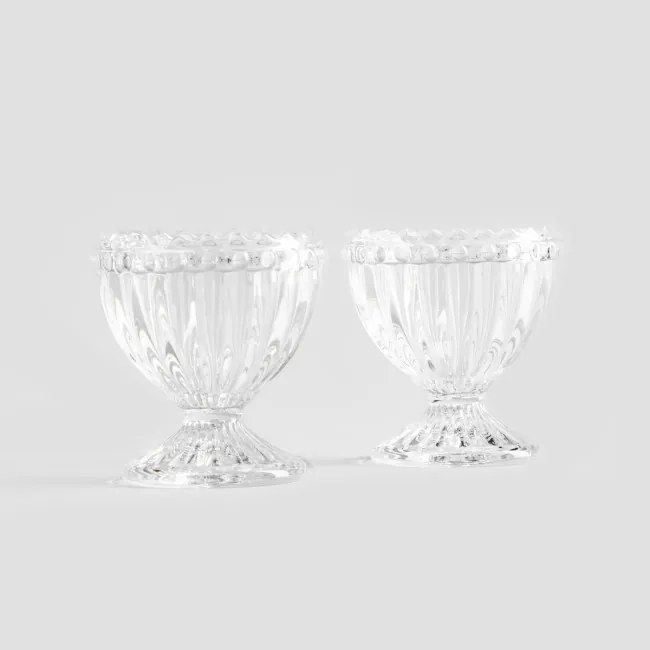 Sada dvoch pohárikov na vajíčka CORAGGIO priesvitná (2 ks)