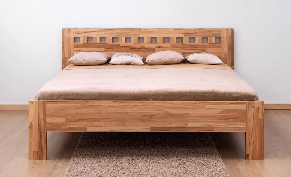 BMB ELLA MOSAIC - masívna dubová posteľ 160 x 200 cm, dub masív