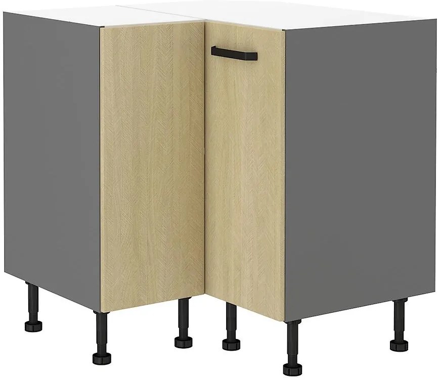 Skrinka Do Kuchyne Scandi Herringbone/Antracit 90x90 Nd 2f Bb