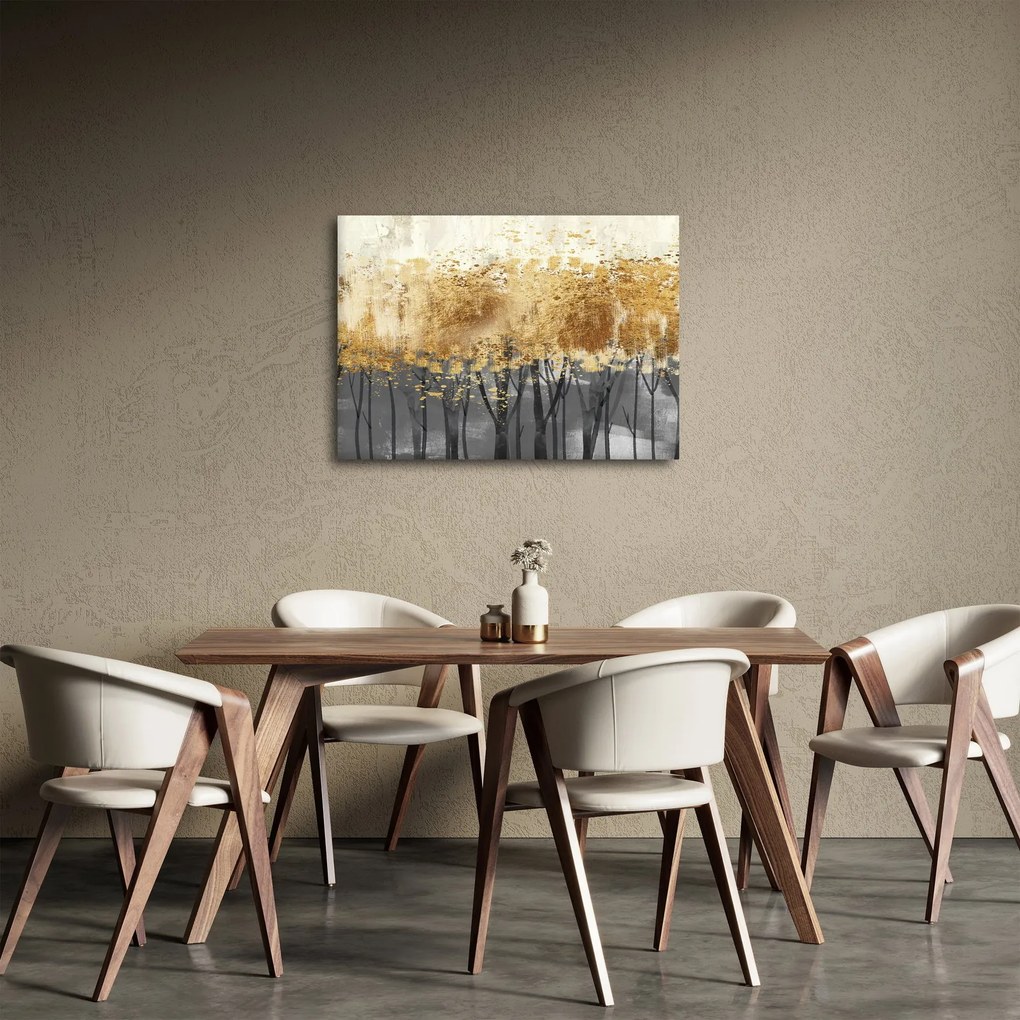 Obraz - Zlaté stromy (70x50 cm)
