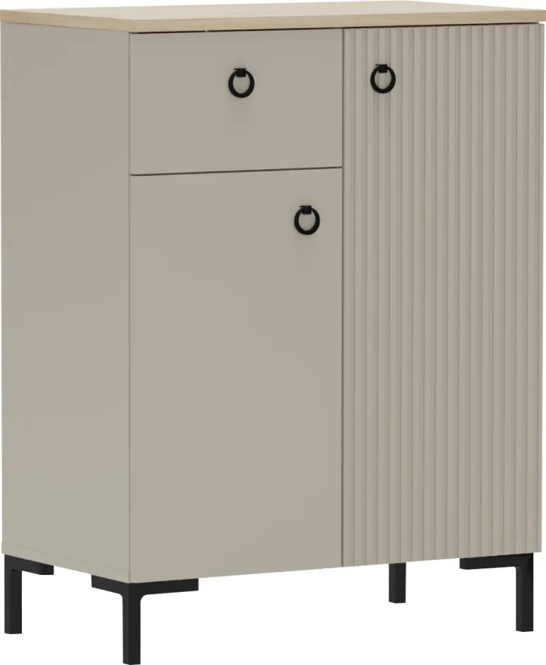 Komoda, sivohnedá Taupe/dub silverjack, DOMCA 2D1S