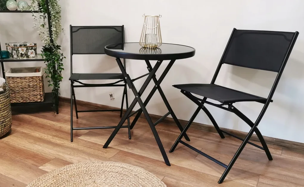 Dekorstudio Záhradný skladací stolík TASOS okrúhly - 60 cm