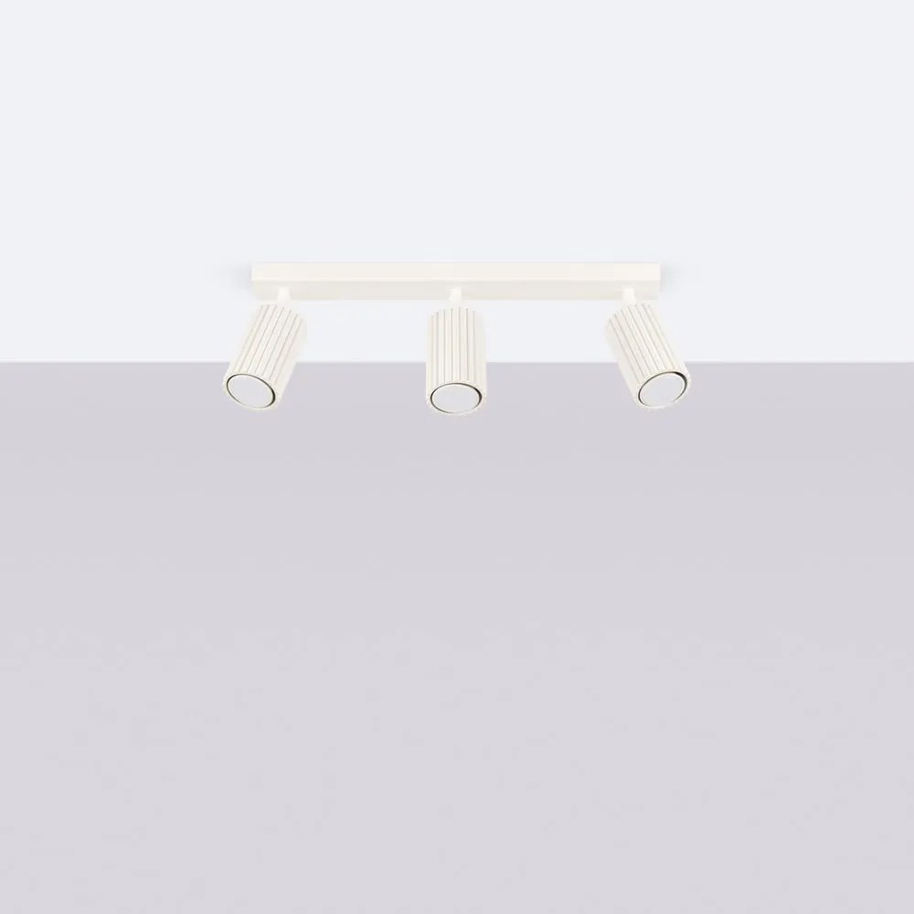 Krémovobiele bodové svietidlo 6,5x45 cm Gleam – Sollux