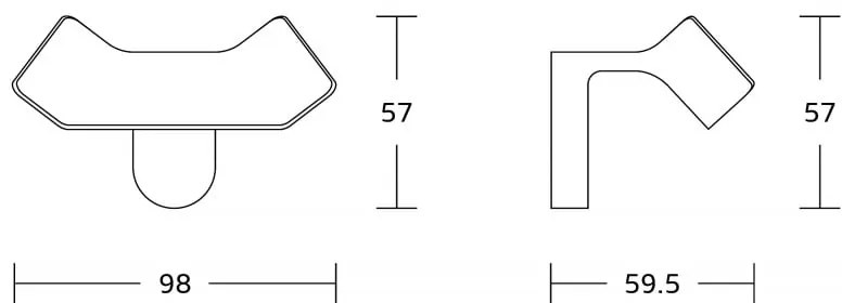 Mexen Lea, držiak na uterák 2-háčik, čierna matná, 7026035-70