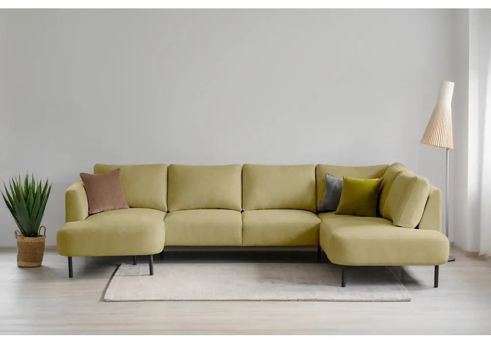 Rohová pohovka v horčicovej farbe (pravý roh/do "U") Hero – Scandic