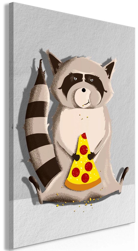 Artgeist Obraz - Gourmand Raccoon (1 Part) Vertical Veľkosť: 40x60, Verzia: Na talianskom plátne