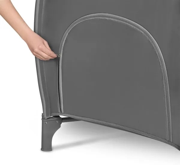 Lionelo - Cestovná postieľka STEFI PLUS sivá/biela