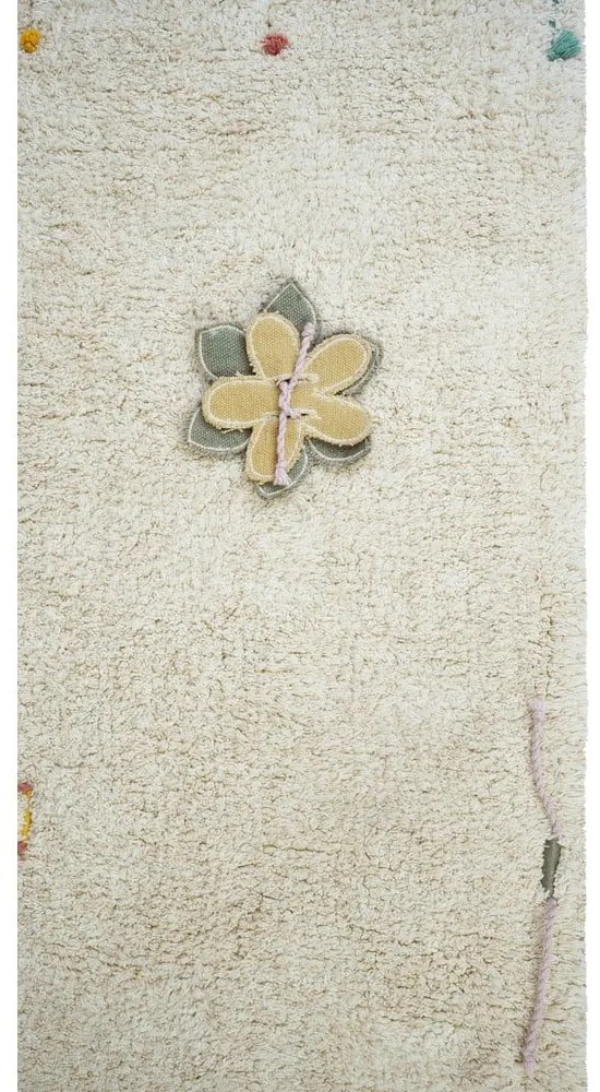 Krémový bavlnený detský hrací koberec 120x160 cm Wildflowers – Lorena Canals