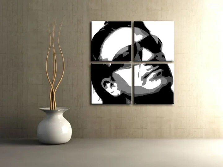 Ručne maľovaný POP Art obraz Bono-U2 | rôzne rozmery