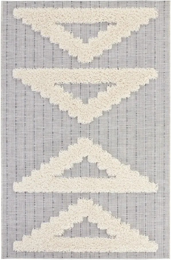 Sivý koberec Mint Rugs Handira Triangles, 170 × 115 cm