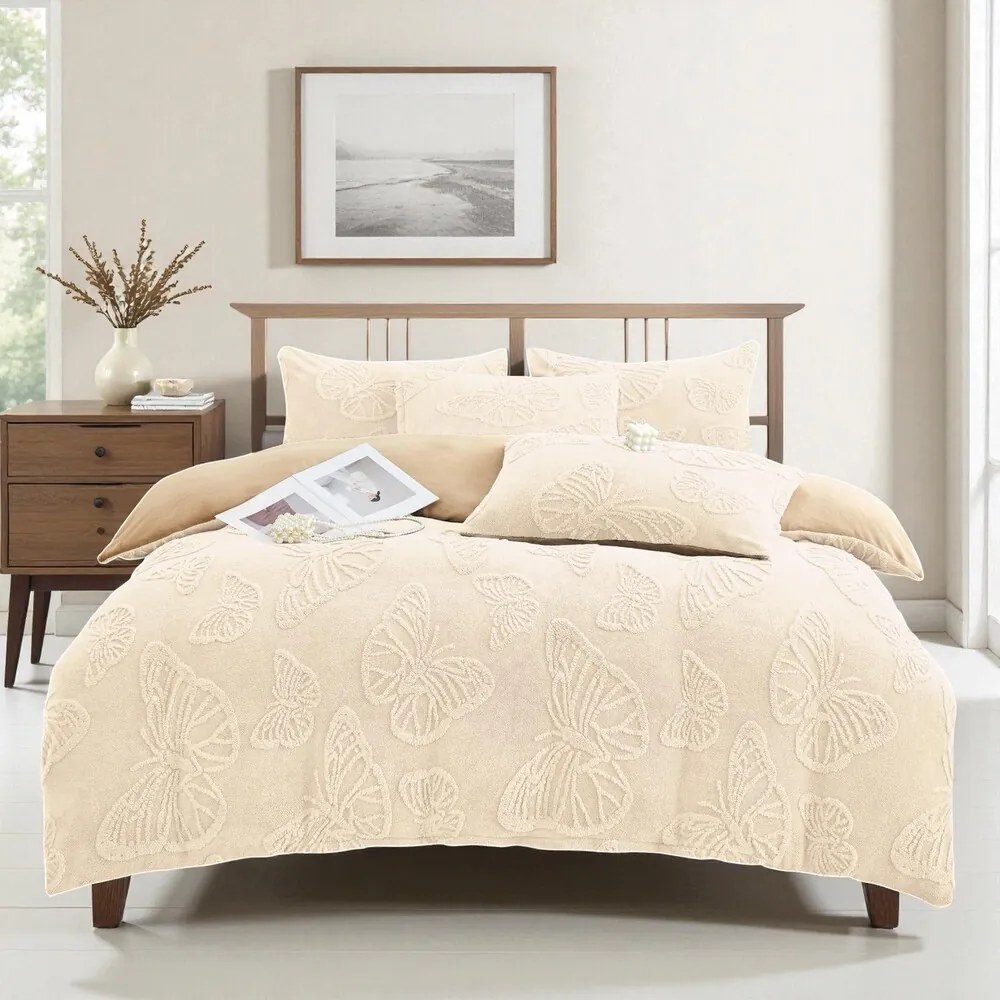 Jemné mikroplyš obliečky Homa EXCLUSIVE ECRU 7-dielna sada 140x200 cm