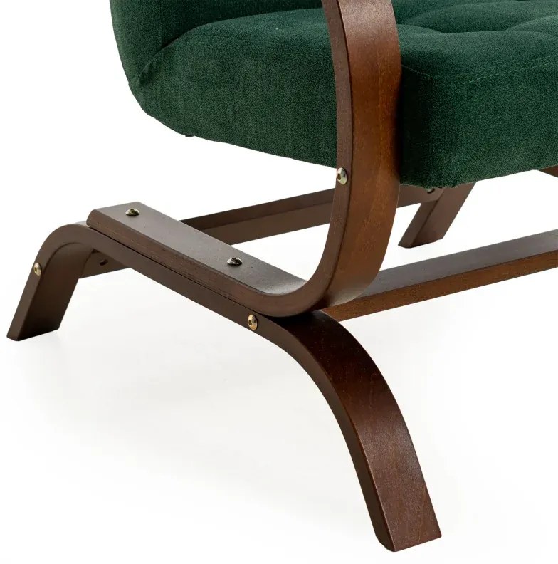 Kreslo Lux, zelená (AN 3207/orech)