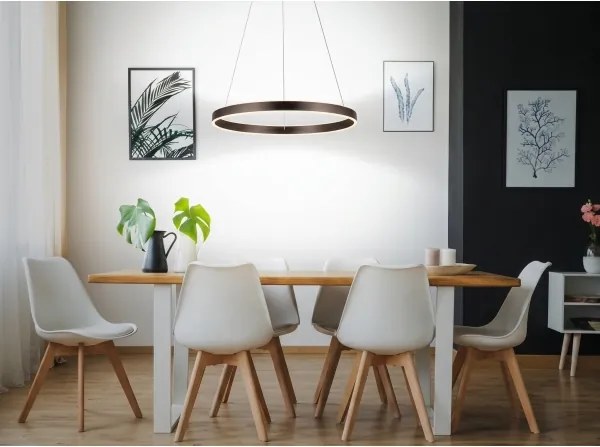 Eglo 33483 - Závesný LED luster ALCAZABA na lane, 2× LED 18 W, 230 V, 3000 K, priemer 55 cm, bronzový