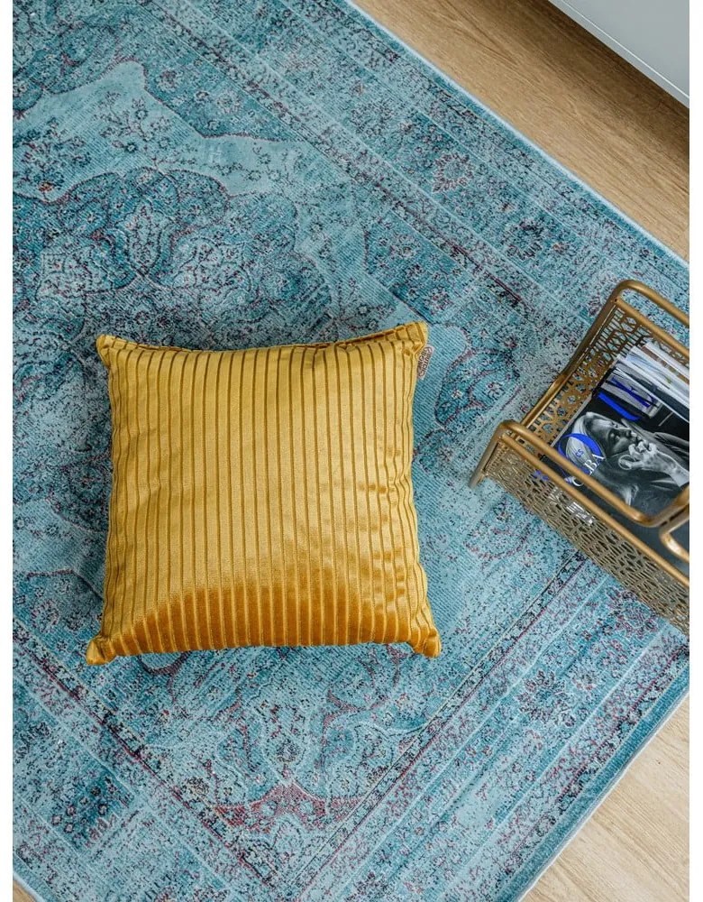 Modrý koberec z viskózy Universal Lara Aqua, 120 x 170 cm