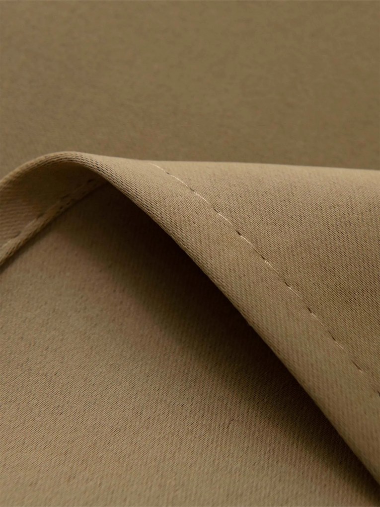 Blackout závesy Elias hnedá – 140 × 280 cm (2 ks) - riasiaca stuha