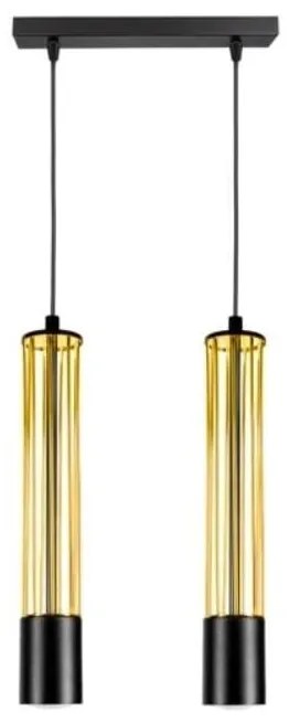 Luster na lanku PRESCOT 2xGU10/40W/230V zlatá