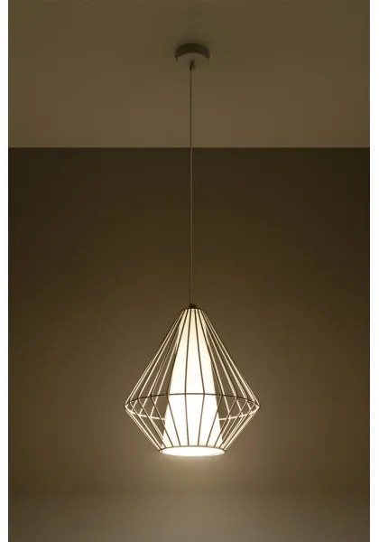 Luster na lanku DEMI 1xE27/60W/230V biela