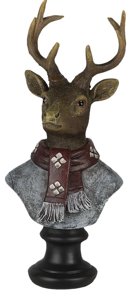 Dekoratívne soška jeleňa so šálom - 10 * 9 * 23 cm