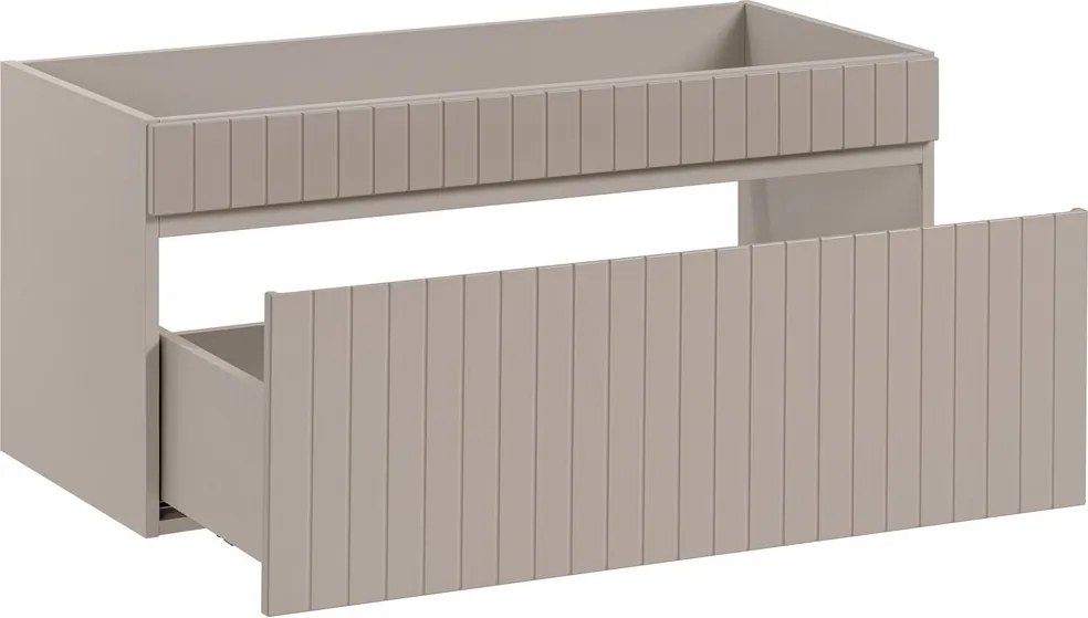 Závesná skrinka pod umývadlo Iconic s doskou 100 cm kašmír/dub coast evoke