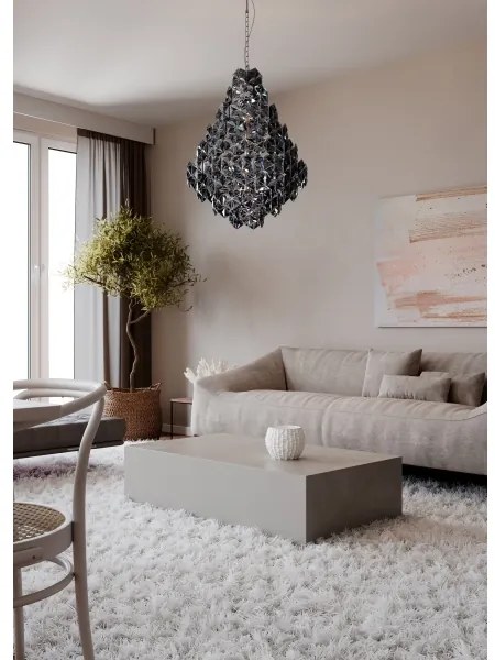 ByRydens 4200940-6513 - Luster na reťazi MONARQUE GRANDE 11xE14/5W/230V čierna