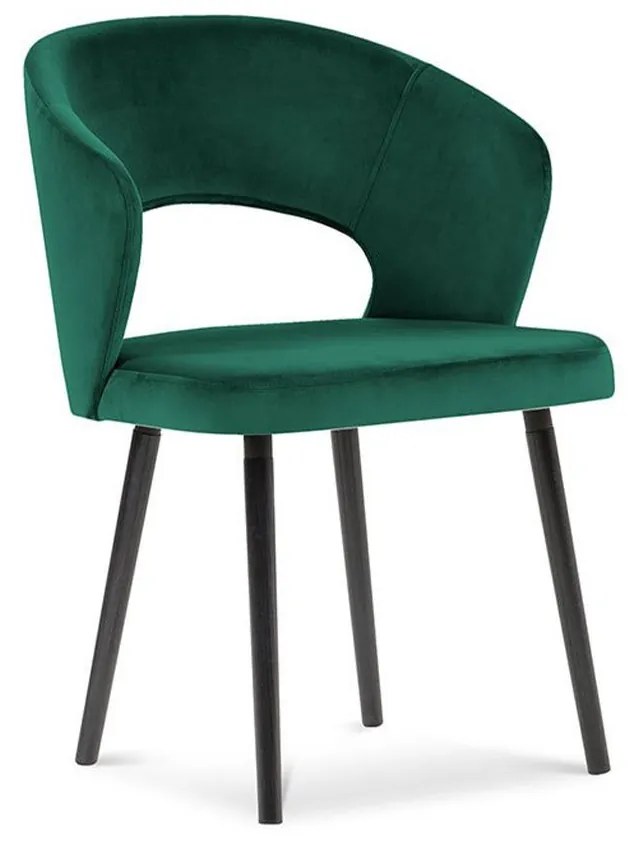 Zelená Zamatová stolička Elpis dĺžka 55 × šírka 56 × výška 80 cm WINDSOR & CO