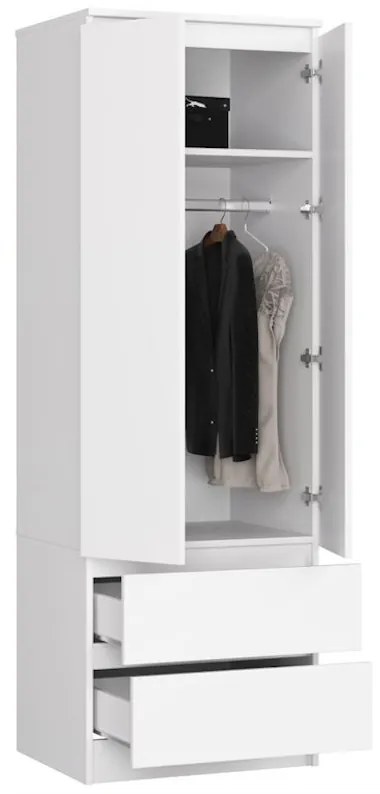 Skriňa ESTRELLA S60 2D2SZ, 60x180x51, sonoma/biela